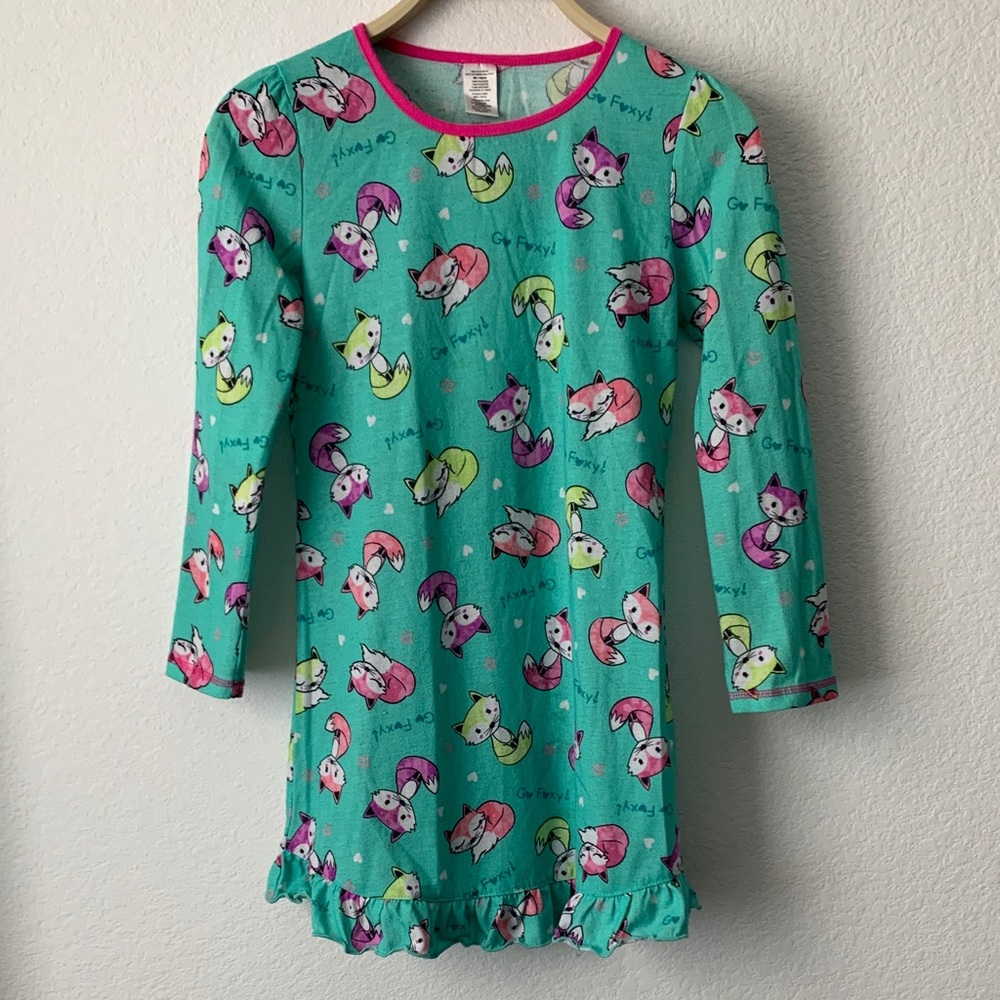 Adorable Fox Print Kids Nightgown